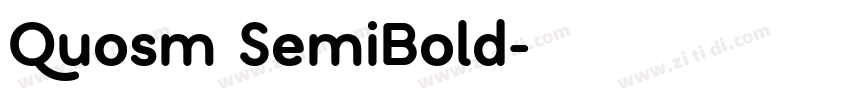 Quosm SemiBold字体转换